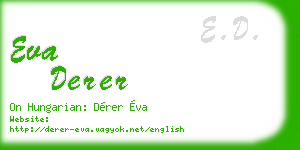 eva derer business card